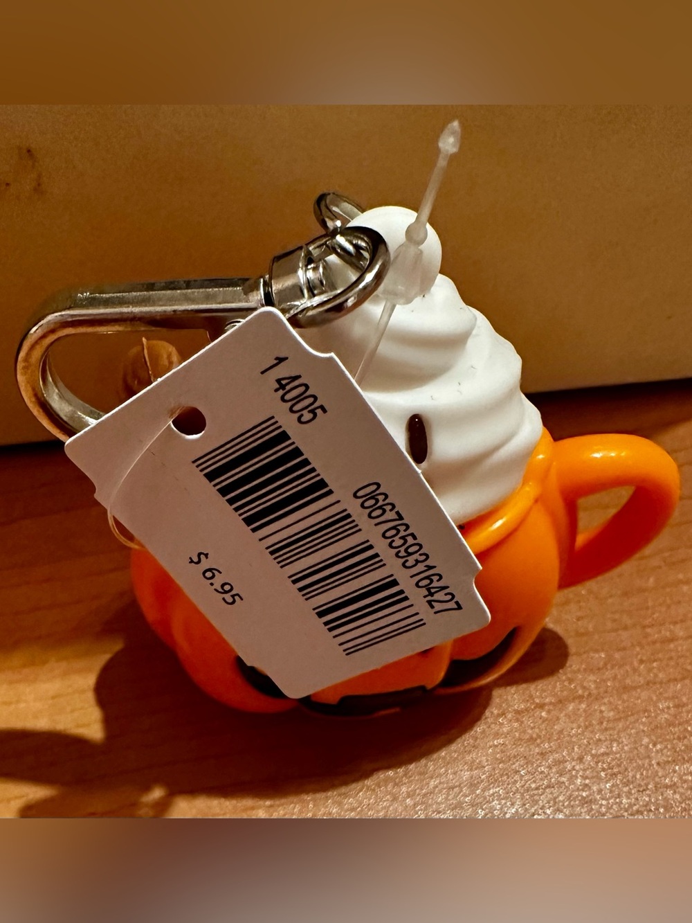 Halloween Pumpkin Cup Pocketbac Holder with White Whipped-Topping Accent - Picture 2 of 2